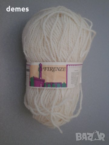 Бяла унгарска прежда  FIRENZE 50 грама, снимка 2 - Други - 27475035