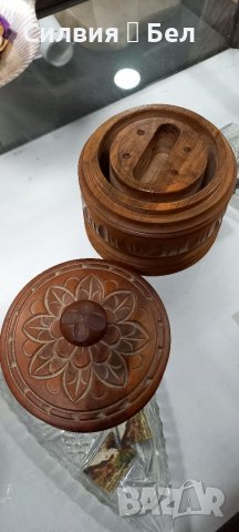 Ретро дървена кутия за цигари и кибрит, снимка 5 - Антикварни и старинни предмети - 40140194