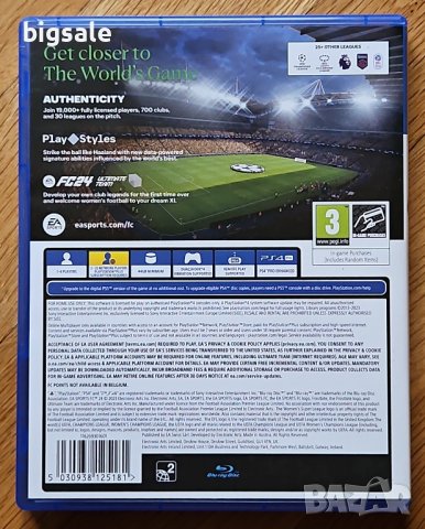 FC 24 PS4 Playstation 4 FIFA 2024 FC24 PS Плейстейшън футбол игра PS5, снимка 2 - Игри за PlayStation - 43298192