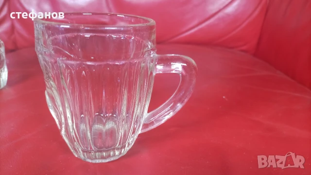 Стъклени чаши за боза от едно време с еленчето, средна боза от 4 ст, снимка 9 - Колекции - 50681240