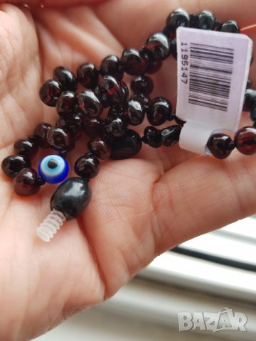 Бебешко кехлебарено колие, снимка 3 - Колиета, медальони, синджири - 33480954