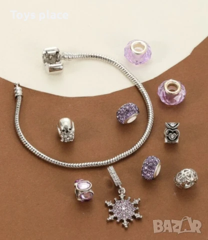 Гривна с Талисмани тип Пандора, снимка 2 - Гривни - 51061244