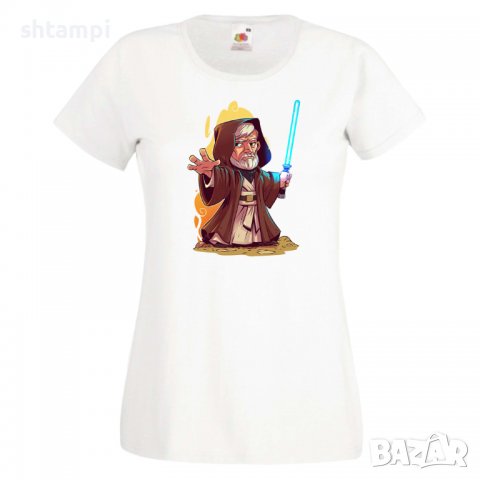 Дамска тениска Star Wars Obi Wan Игра,Изненада,Подарък,Геймър,, снимка 2 - Тениски - 36789346