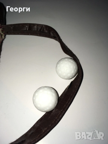 Кожен сак от истинска кожа за мини голф с две топки ат Италия., снимка 4 - Други - 52950597