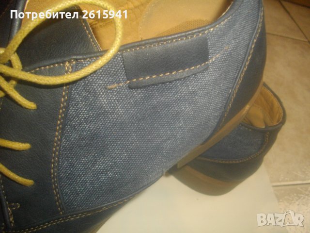 №46-Нови Мъжки Обувки-Сезон Пролет/Есен-Кожа/Дънков Плат-STALLION, снимка 6 - Ежедневни обувки - 38897693