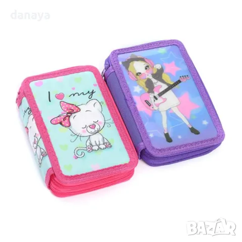 5892 Ученически несесер с 2 отделения за моливи и химикали