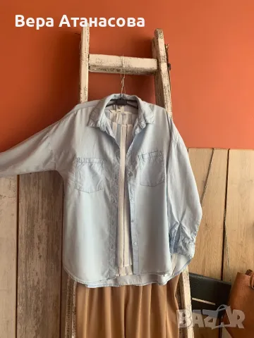 🤍 Denim🍋 oversized дънкова риза🍒 с/м/л🍋