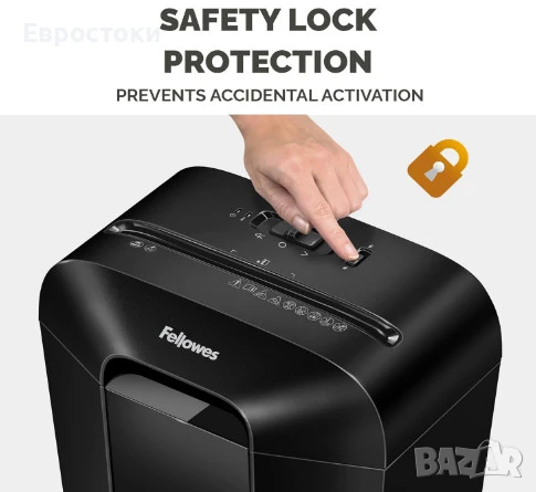 Шредер Fellowes Powershred LX50, унищожител на документи, карти, до 9 листа, 17 L, защита DIN P-4, снимка 8 - Ученически пособия, канцеларски материали - 50621367