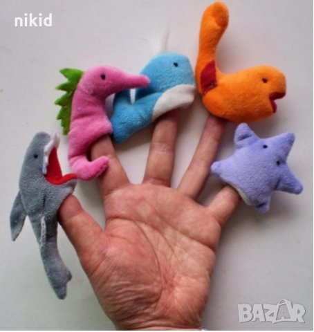 10 бр морски мини кукли за пръсти пръстчета за куклен театър от плат, снимка 2 - Плюшени играчки - 32901000