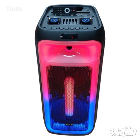 Преносима светеща караоке тонколона с микрофон и дистанционно управление DR-1028, снимка 1