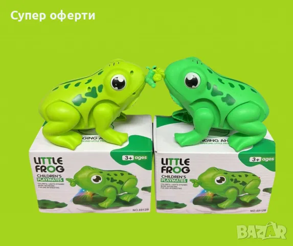 Подскачаща жаба,със светлини и звук
