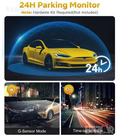 Видеорегистратор GKU D200 Dash Cam, 4K предна камера за кола, 170° широкоъгълна мини камера за управ, снимка 2 - Аксесоари и консумативи - 49293369