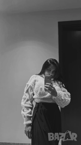 плетена блуза николета лозанова, снимка 2 - Блузи с дълъг ръкав и пуловери - 53603374