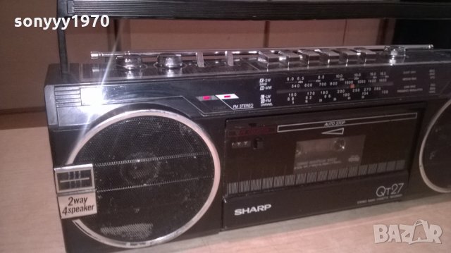 sharp qt-27h-колекционерски-внос швеицария, снимка 7 - Радиокасетофони, транзистори - 26413398