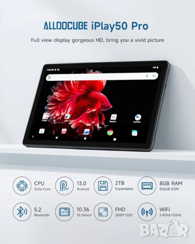 Геймърски Таблет ALLDOCUBE iPlay 50 Pro – 8GB/256GB, 2K Екран, 4G LTE/SIM  , снимка 6 - Таблети - 53410123