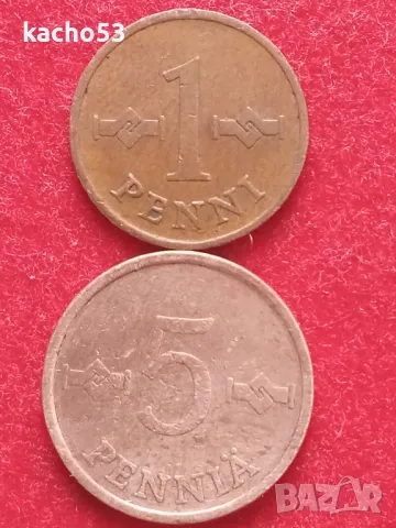 1 и 5 пени- Финландия, снимка 1
