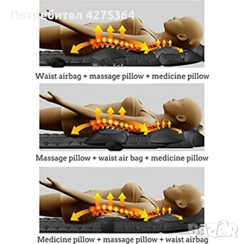 Масажен матрак с вибрационно отопление и масаж на краката – Пълна релаксация у дома, снимка 3 - Масажори - 50940180