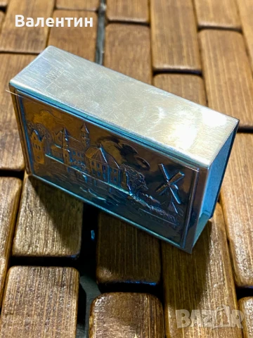 #1002# Държач за кибритена кутийка. Винтидж. Посребрен. От Холандия., снимка 4 - Други - 50474812
