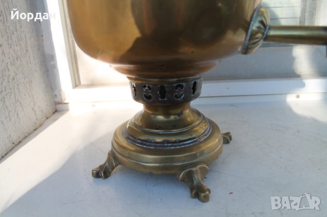 Месингов самовар за чай, снимка 2 - Антикварни и старинни предмети - 43271959