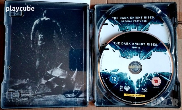 The Dark Knight Rises - Steelbook (Метална кутия) на 2 Blu-Ray диска, снимка 2 - Blu-Ray филми - 43637827