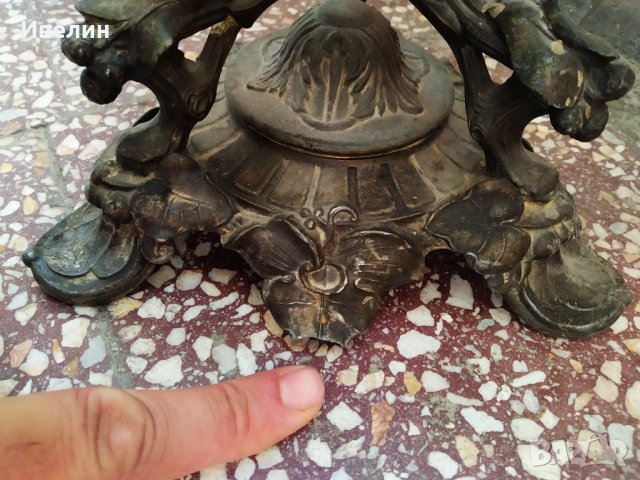 стар бароков свещник, снимка 6 - Антикварни и старинни предмети - 26651700