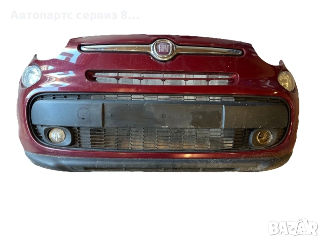 Предна предна броня с фарове за Fiat 500L, червена, оригинална, модел 2013 година