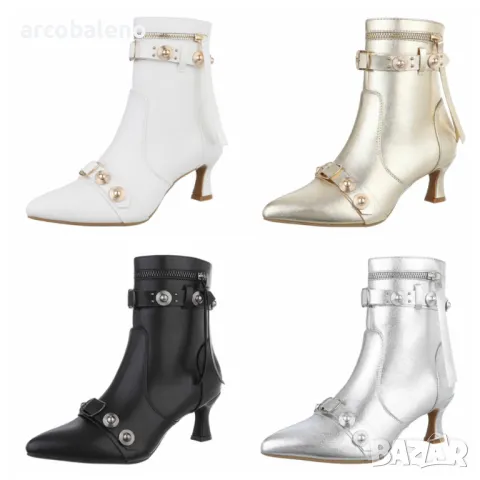 Дамски боти на висок ток, 4цвята 