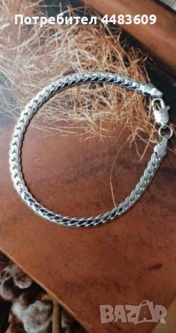 Сребърна Гривна , снимка 4 - Гривни - 53374600