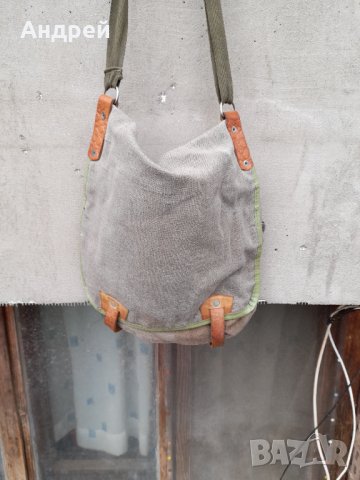 Стара брезентова чанта #11, снимка 4 - Антикварни и старинни предмети - 40538782