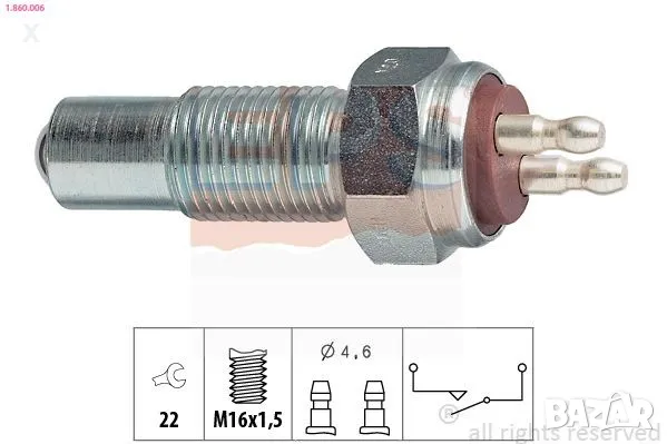 1.860.006 EPS ДАТЧИК СВЕТЛИНИ ЗАДЕН ХОД FORD Escort Mk3 Mk4 / Orion Mk1 Mk2 / Fiesta Mk1 Mk2 / Escor