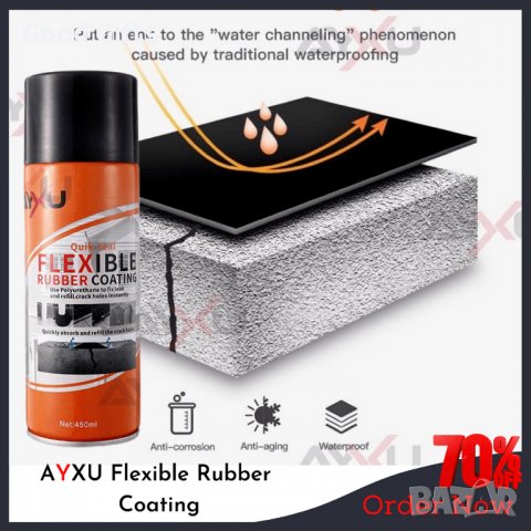 ВОДОЗАЩИТЕН СПРЕЙ ЗА ФУГИ И РЕМОНТИ Flexible Rubber SPRAY, 700 ML, снимка 4 - Препарати за почистване - 38096494
