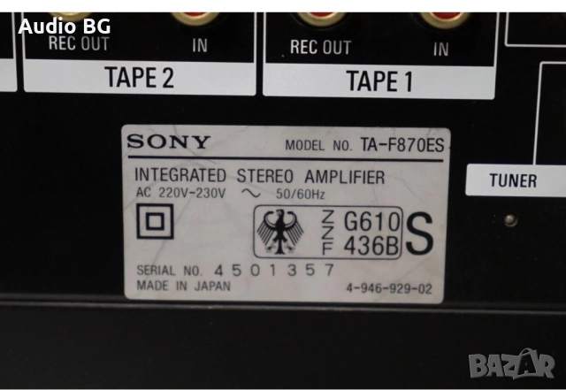 Sony TA-F 870 ES, снимка 7 - Ресийвъри, усилватели, смесителни пултове - 52753511