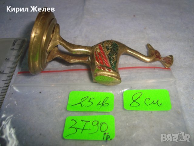 КРАСИВА СТАРА БРОНЗОВА ФИГУРКА - ПТИЦА МАЙСТОРСКА ИЗРАБОТКА СТАТУЕТКА 25893, снимка 5 - Колекции - 38108257