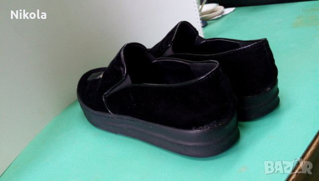 Дамски черни обувки с апликации Fred, снимка 8 - Дамски ежедневни обувки - 27342884