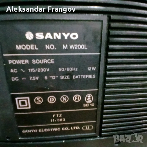 SANYO M 200 L, снимка 3 - Радиокасетофони, транзистори - 53130915