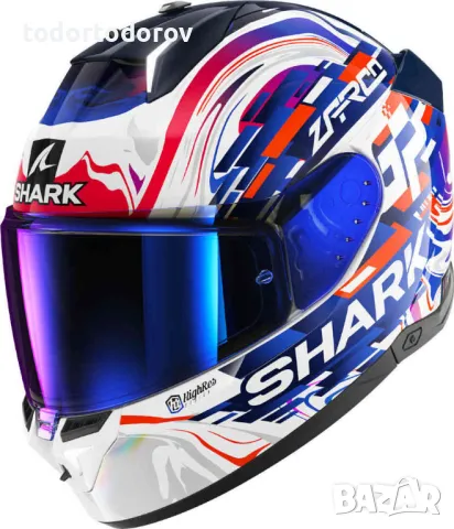 Мото Каска SHARK SKWAL i3 Zarco FRENCH GP,LED светлини, снимка 1