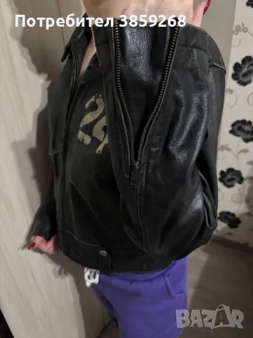 Оригинално кожено яке на G Star, снимка 3 - Якета - 49143492