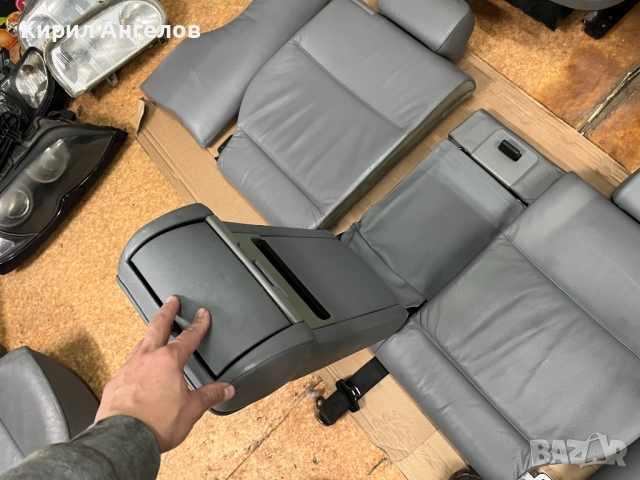 Задни кожени сиви седалки за BMW E46 Комби, снимка 4 - Части - 52949583