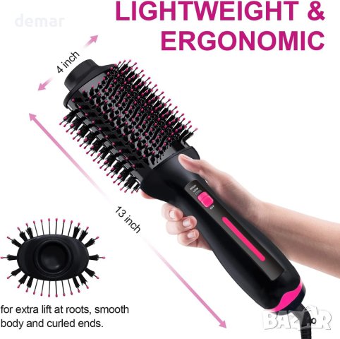 Lanboo 3 в 1  Четка сешоар с регулируема температура за оформяне на прическа, снимка 5 - Сешоари - 44068645