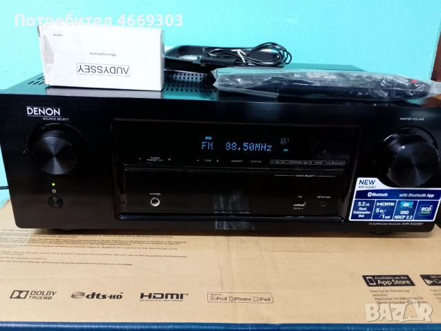 Denon AVR X520BT Bluetooth , снимка 2 - Ресийвъри, усилватели, смесителни пултове - 53440392