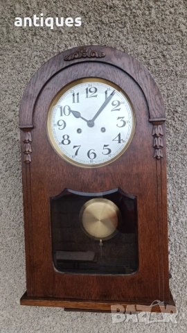 Стар стенен часовник - Mauthe - Germany -Антика - 1920" год., снимка 5 - Антикварни и старинни предмети - 53266969