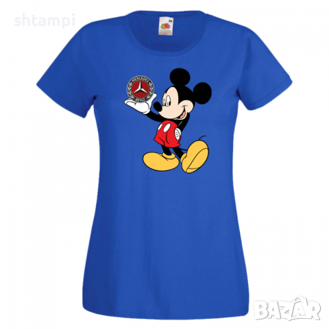 Дамска тениска Mickey Mouse Mercedes .Подарък,Изненада,, снимка 2 - Тениски - 36528738