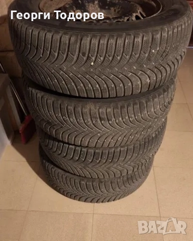4 бр зимни гуми Hankook 195/60/15перфектни с джанти ситроен пежо,форд, снимка 3 - Гуми и джанти - 51995649