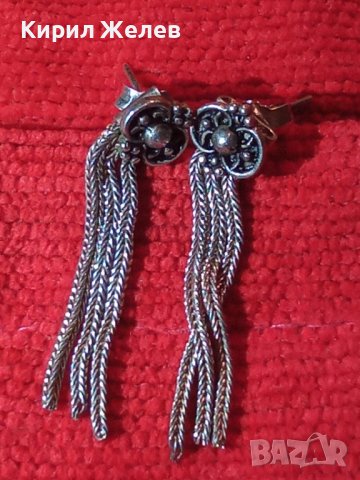 СТИЛНО РЕТРО ОРНАМЕНТИРАНИ АР НУВО СРЕБЪРНИ ОБЕЦИ СРЕБРО 925 МАЙСТОРСКА БИЖУТЕРСКА ИЗРАБОТКА 30782, снимка 3 - Обеци - 40552650