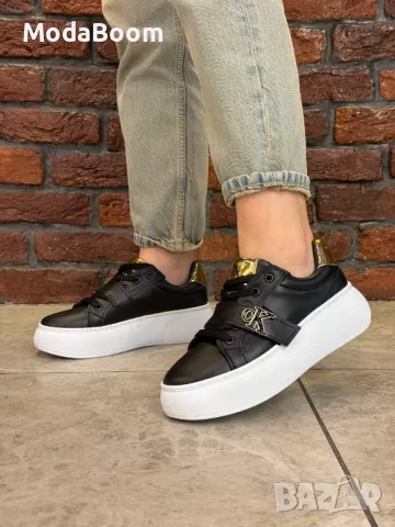 Calvin Klein черни дамски маратонки , снимка 3 - Маратонки - 48464987