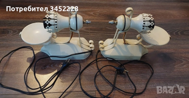 лампи ретро стенни метални за ценители два броя 