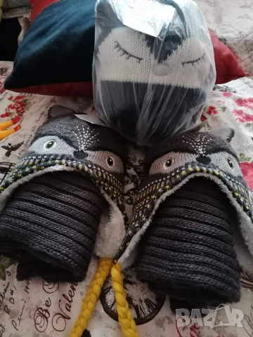 Комплект за момчета Шапка и шал 