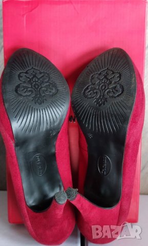 Дамски обувки Graceland с висок ток от изкуствен велур 38, снимка 5 - Дамски ежедневни обувки - 43950965