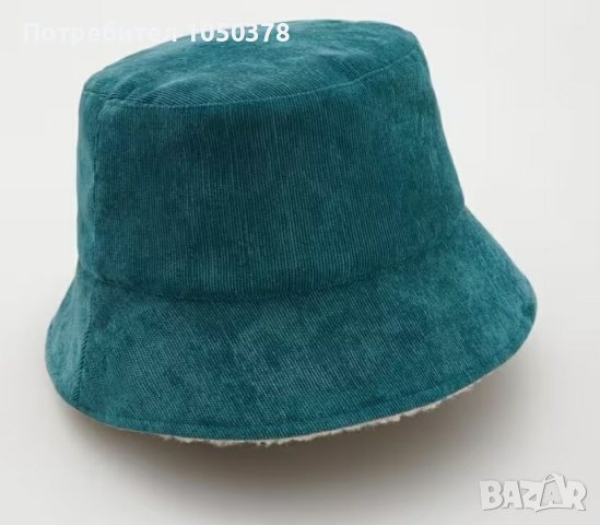 Детска топла шапка от рипсено кадифе, снимка 1 - Шапки, шалове и ръкавици - 43091687