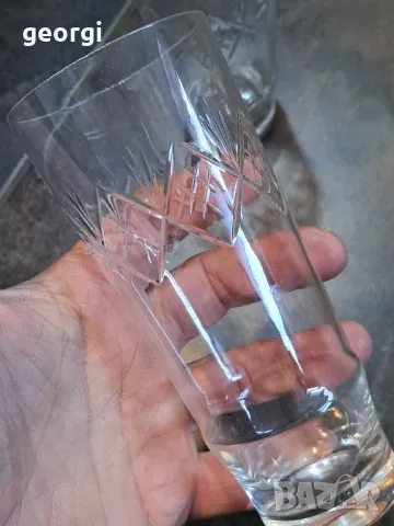 български стъклени чаши вода   20/1, снимка 2 - Чаши - 49108859